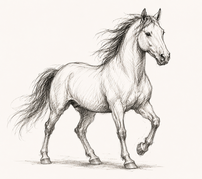 Horse sketch avatar.