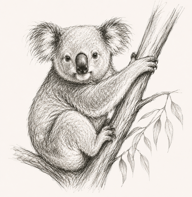 Koala sketch avatar.